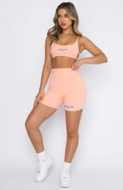Offstage Ribbed Bike Shorts Apricot Ice -Outlet The Lounge Vibe Store 15.10.21 419