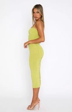 Beautiful Day Mesh Midi Dress Matcha -Outlet The Lounge Vibe Store 15.12.2218118