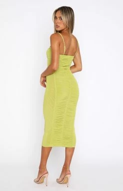 Beautiful Day Mesh Midi Dress Matcha -Outlet The Lounge Vibe Store 15.12.2218121