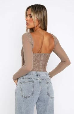 Met In The South Long Sleeve Lace Bustier Mocha 8 Met In The South Long Sleeve Lace Bustier Mocha -Outlet The Lounge Vibe Store 15.12.2218770