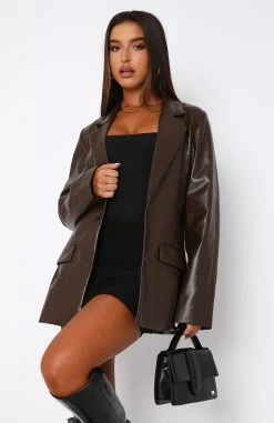 Take The Lead Blazer Chocolate -Outlet The Lounge Vibe Store 16.03.2320760