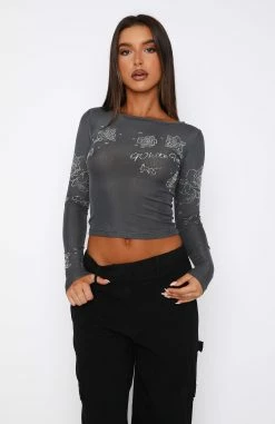 Headstrong Long Sleeve Top Charcoal 8 Headstrong Long Sleeve Top Charcoal -Outlet The Lounge Vibe Store 16.03.2321262