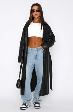 Rainy Day PU Trench Coat Black 12 Rainy Day PU Trench Coat Black -Outlet The Lounge Vibe Store 16.03.2321434