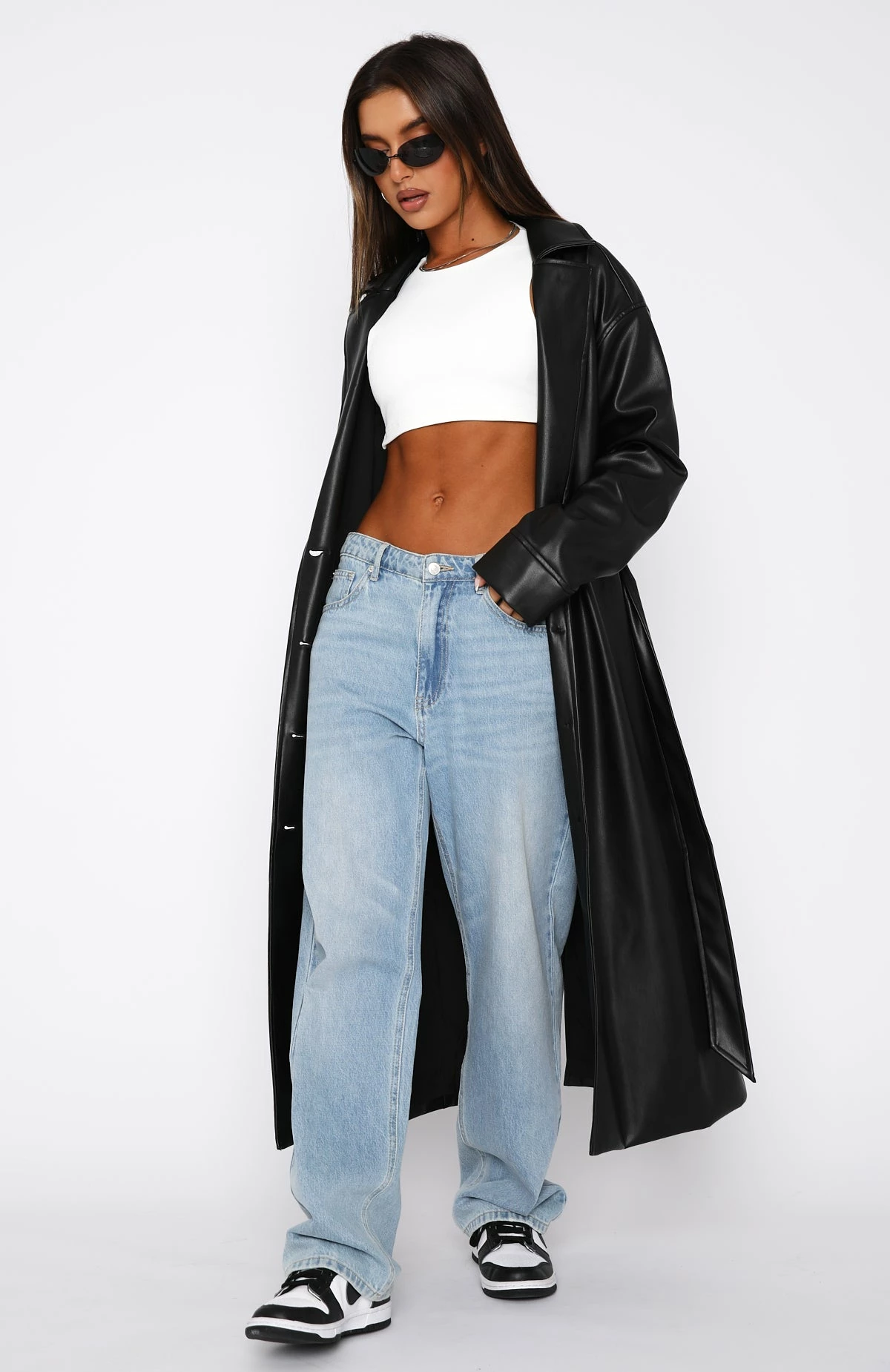 Rainy Day PU Trench Coat Black 2 Rainy Day PU Trench Coat Black - Image 2