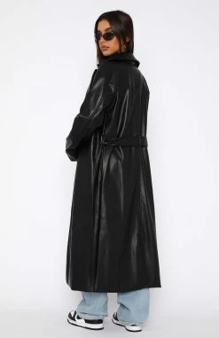 Rainy Day PU Trench Coat Black 15 Rainy Day PU Trench Coat Black -Outlet The Lounge Vibe Store 16.03.2321453