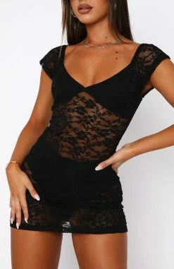 Destined To Be Lace Mini Dress Black -Outlet The Lounge Vibe Store 16.03.2321503