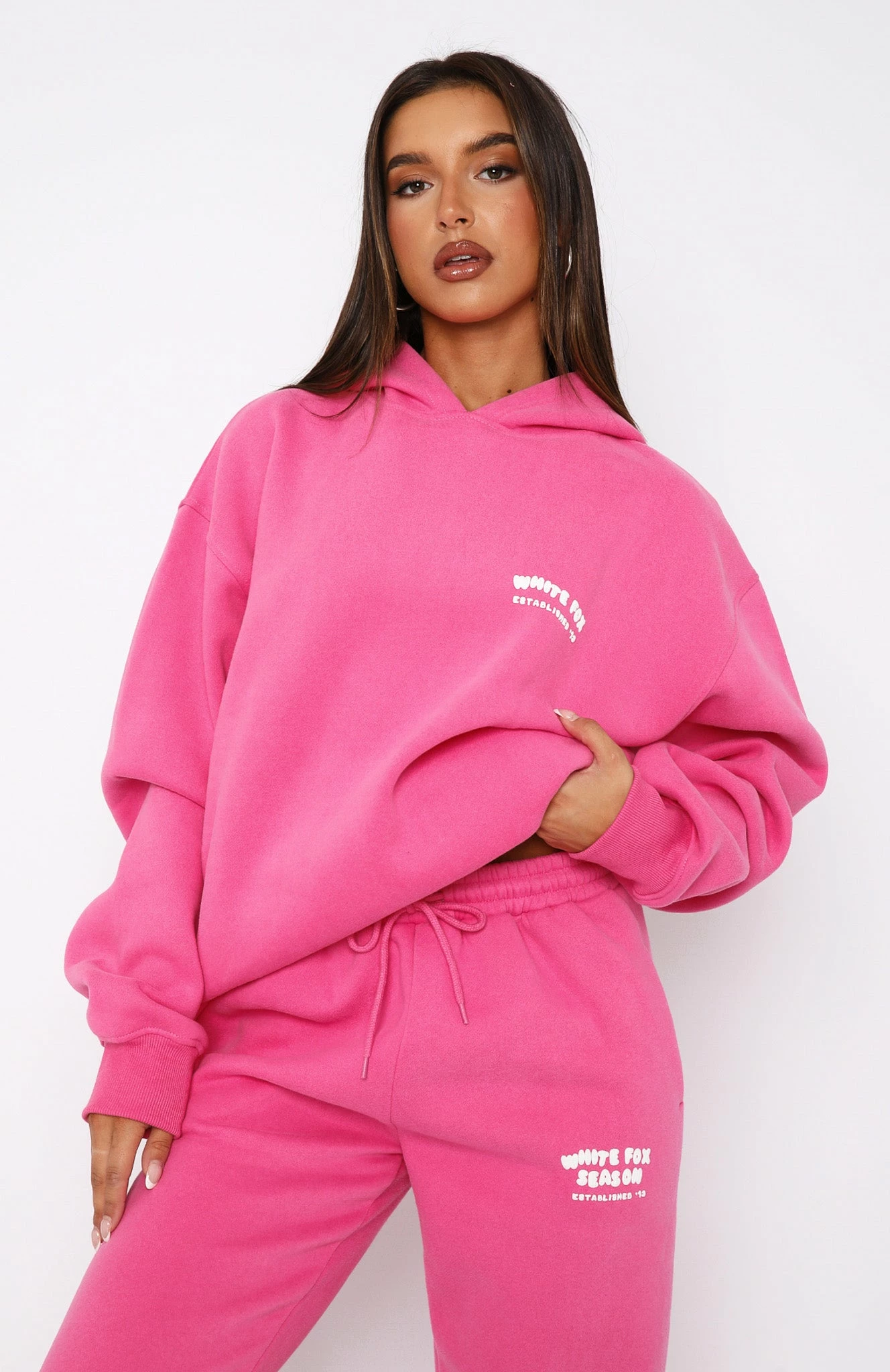 The Main Season Oversized Hoodie Hot Pink 2 The Main Season Oversized Hoodie Hot Pink - Image 2