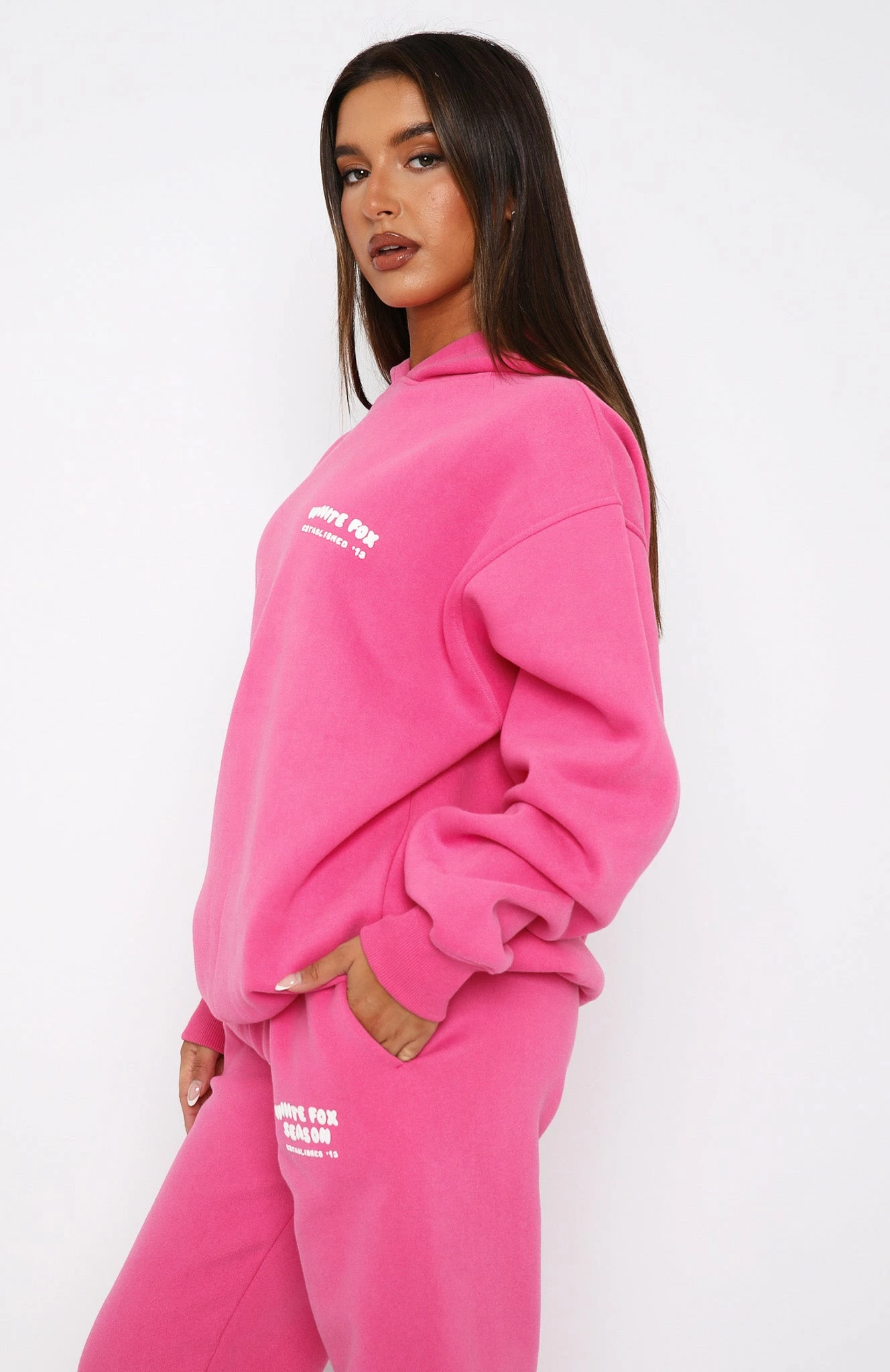 The Main Season Oversized Hoodie Hot Pink 3 The Main Season Oversized Hoodie Hot Pink - Image 3