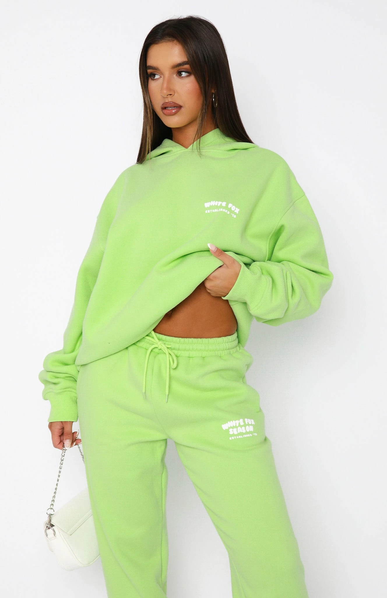 The Main Season Oversized Hoodie Neon Green 2 The Main Season Oversized Hoodie Neon Green - Image 2
