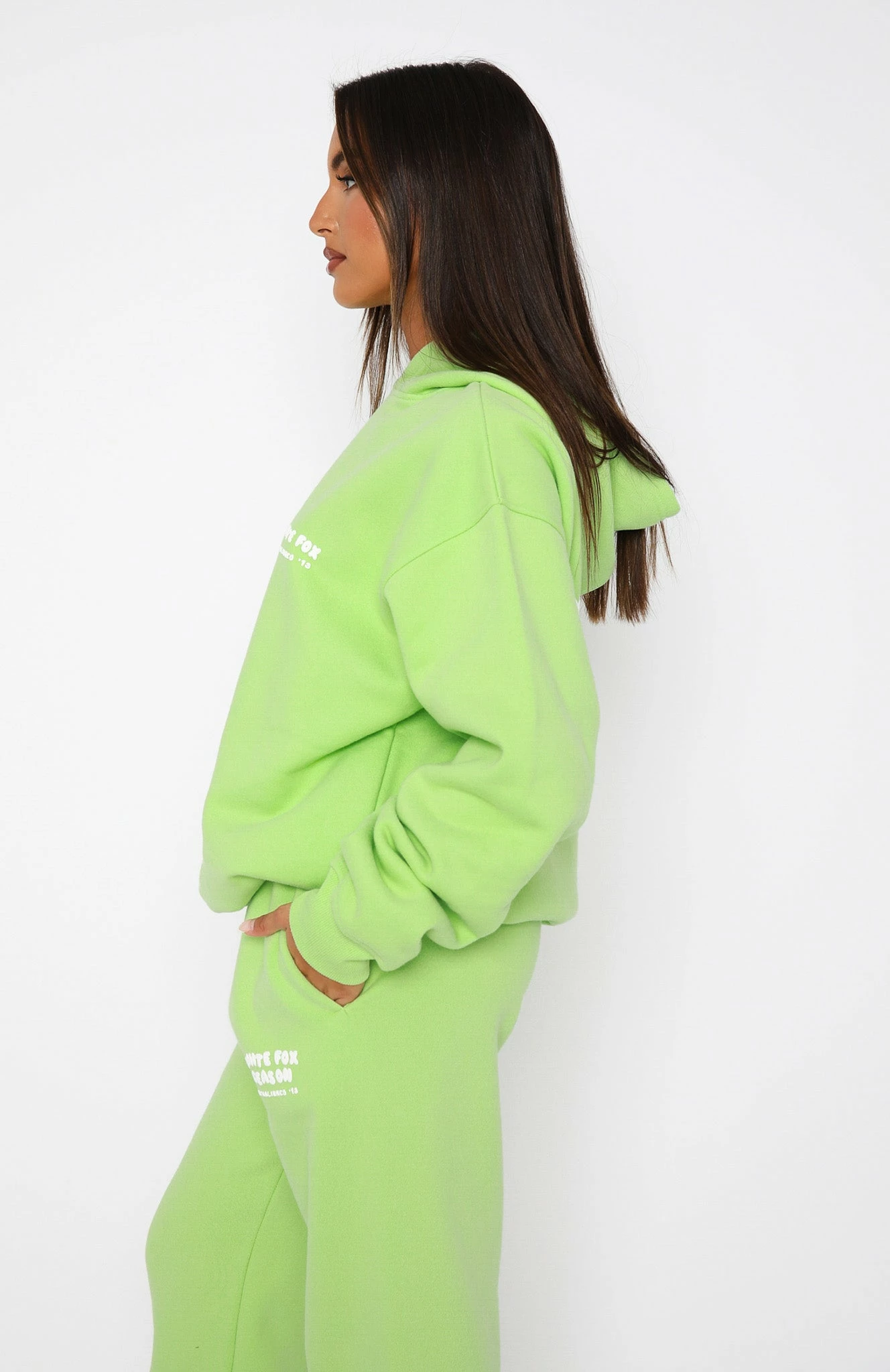 The Main Season Oversized Hoodie Neon Green 3 The Main Season Oversized Hoodie Neon Green - Image 3