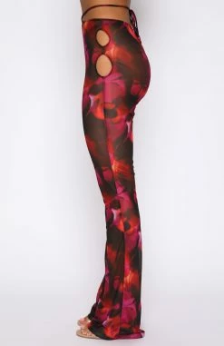 Rhythm Of The Night Pants Pink Flame Print -Outlet The Lounge Vibe Store 17.02.22 275