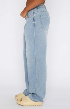 With You Low Rise Wide Leg Jeans Vintage Mid Blue -Outlet The Lounge Vibe Store 17.11.2214354