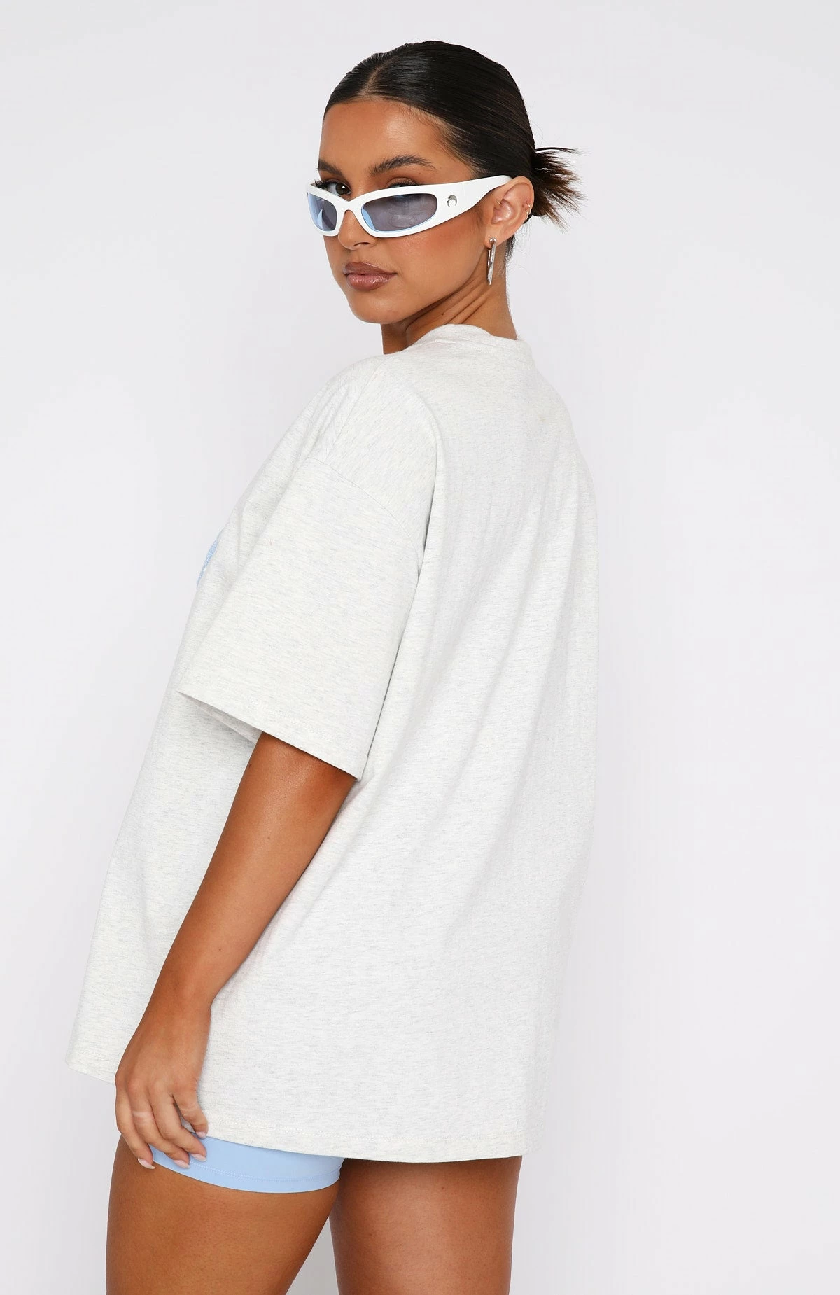 Give It Away Oversized Tee Grey Marle 4 Give It Away Oversized Tee Grey Marle - Image 4