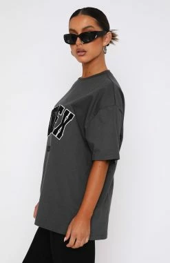 Give It Away Oversized Tee Charcoal -Outlet The Lounge Vibe Store 17.11.2214880