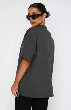 Give It Away Oversized Tee Charcoal -Outlet The Lounge Vibe Store 17.11.2214885