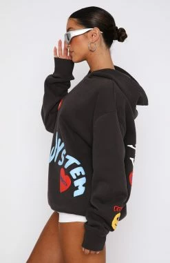System Overload Oversized Hoodie Charcoal -Outlet The Lounge Vibe Store 17.11.2214948