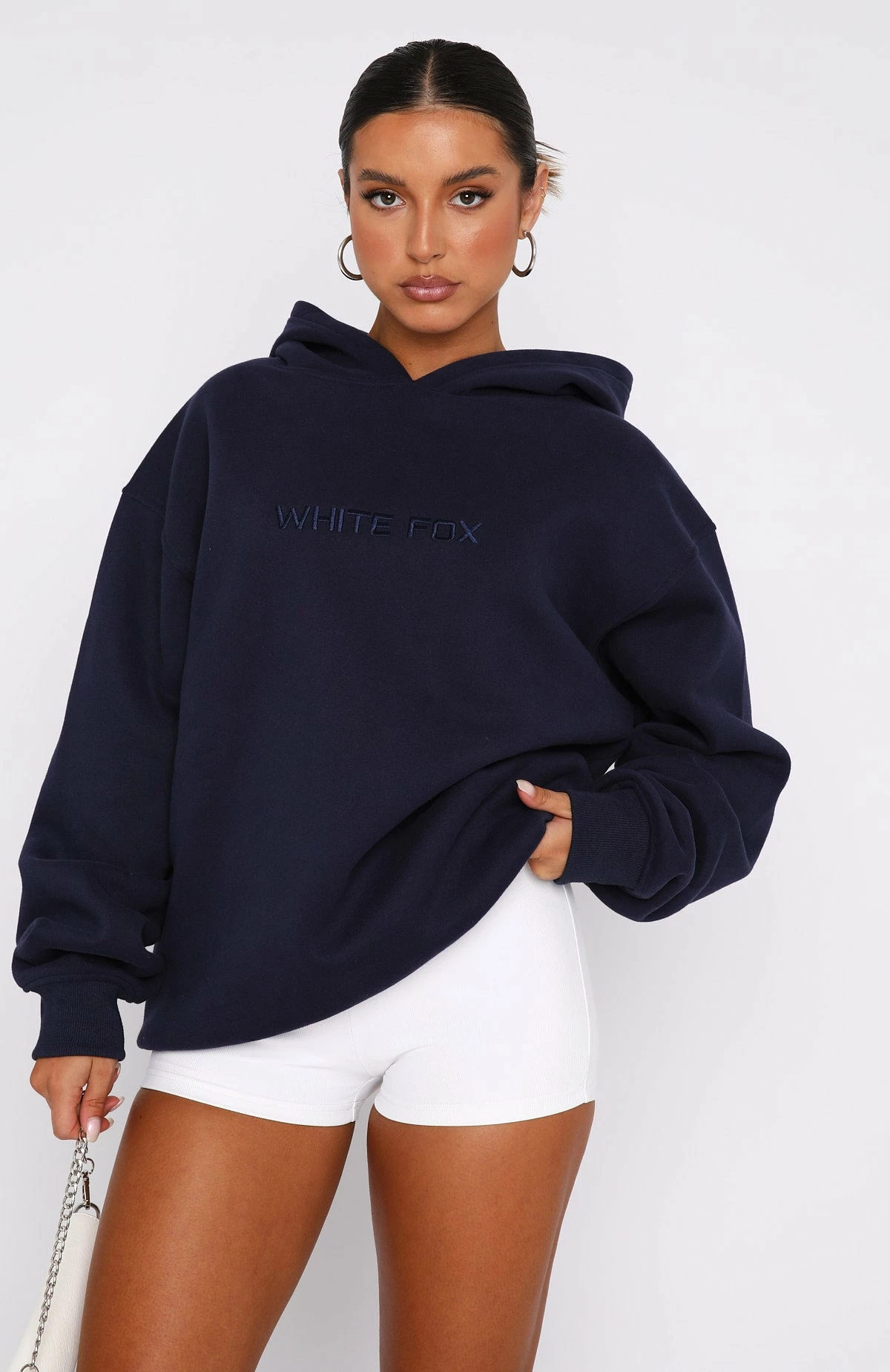 Stay Lifted Oversized Hoodie Navy 2 Stay Lifted Oversized Hoodie Navy - Image 2