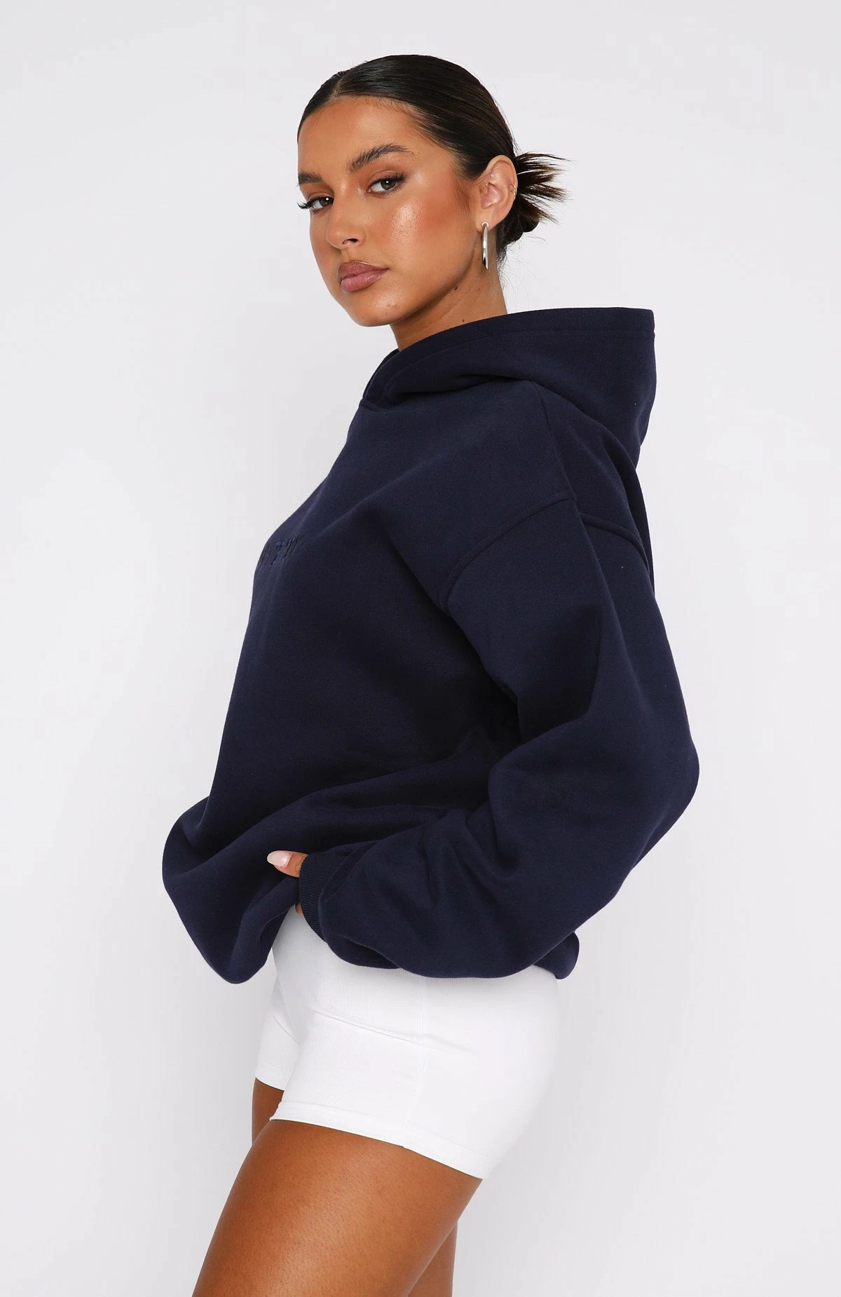 Stay Lifted Oversized Hoodie Navy 3 Stay Lifted Oversized Hoodie Navy - Image 3