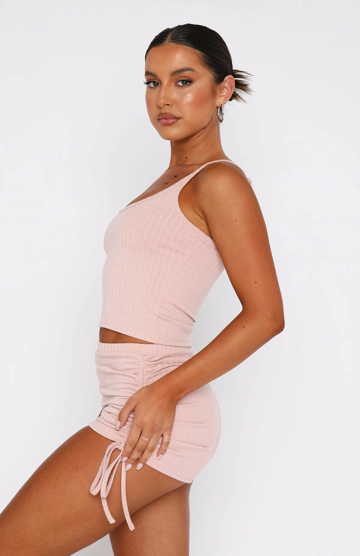 Caught My Eye Ribbed Pyjama Set Pink 3 Caught My Eye Ribbed Pyjama Set Pink - Image 3