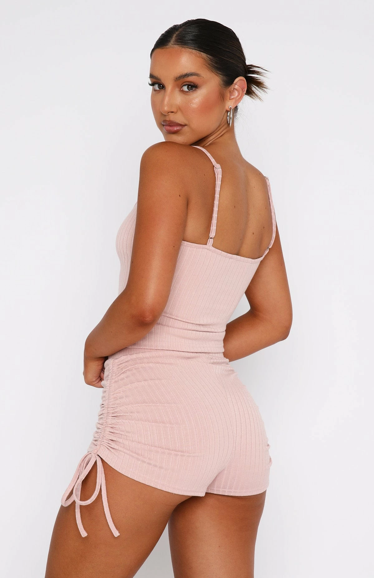 Caught My Eye Ribbed Pyjama Set Pink 4 Caught My Eye Ribbed Pyjama Set Pink - Image 4