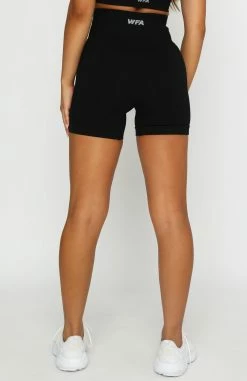 Seamless High Waisted Shorts Black -Outlet The Lounge Vibe Store 18.01.21 581