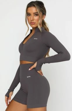 Seamless Long Sleeve Sports Crop Shadow 9 Seamless Long Sleeve Sports Crop Shadow -Outlet The Lounge Vibe Store 18.01.21 668