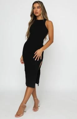 Meet Again Midi Dress Black -Outlet The Lounge Vibe Store 18.01.21 899