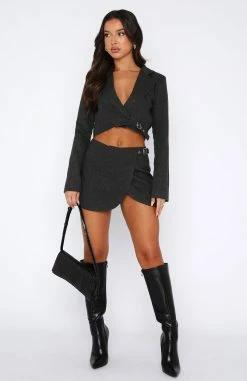 Not Like You Cropped Blazer Charcoal 9 Not Like You Cropped Blazer Charcoal -Outlet The Lounge Vibe Store 18.05.2328306