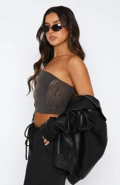 Toxic Love Crop Charcoal -Outlet The Lounge Vibe Store 18.05.2328427