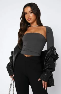 Get Inspired Bolero Top Set Charcoal -Outlet The Lounge Vibe Store 18.05.2329021