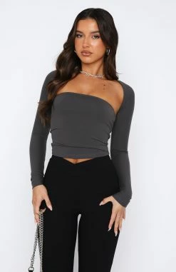 Get Inspired Bolero Top Set Charcoal -Outlet The Lounge Vibe Store 18.05.2329023