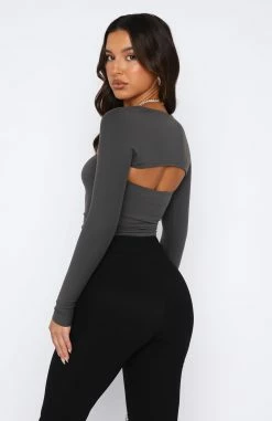 Get Inspired Bolero Top Set Charcoal -Outlet The Lounge Vibe Store 18.05.2329035