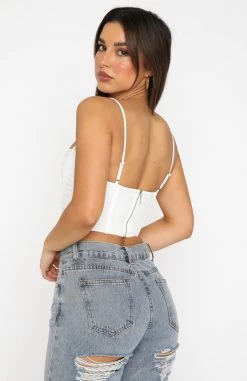 Out Of Focus Bustier White -Outlet The Lounge Vibe Store 18.08.22 134