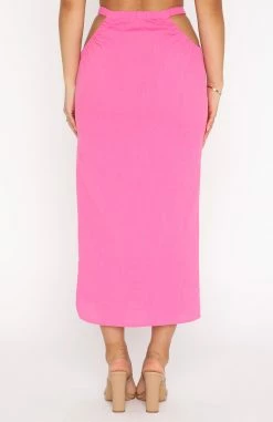 See It Through Midi Skirt Pink -Outlet The Lounge Vibe Store 18.08.22 205