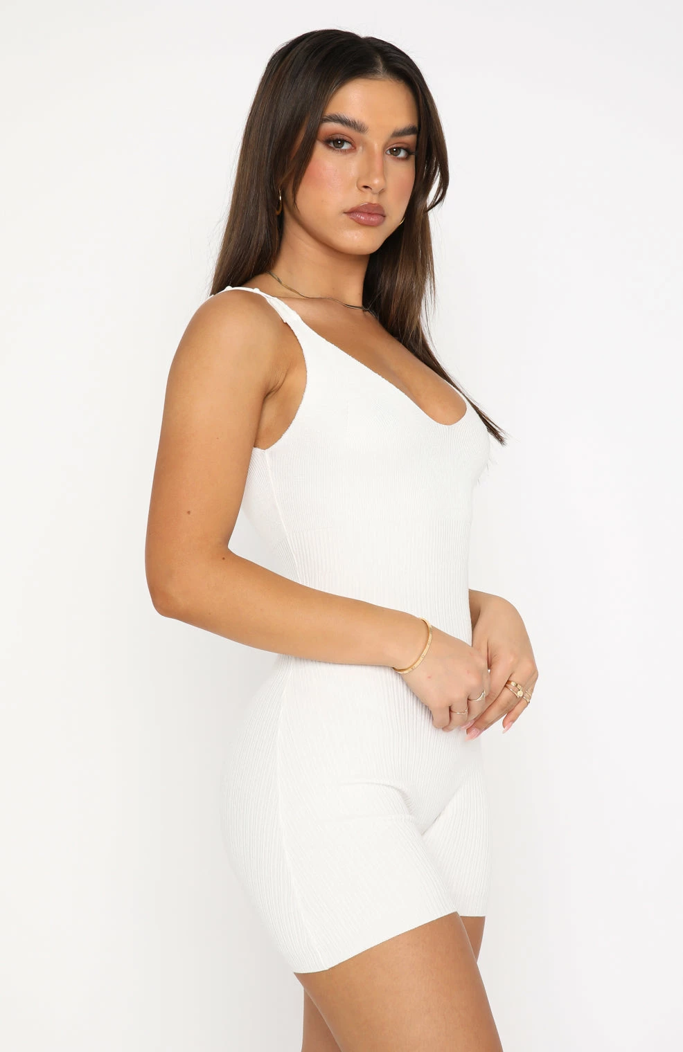Always Loyal Knit Playsuit Off White 3 Always Loyal Knit Playsuit Off White - Image 3