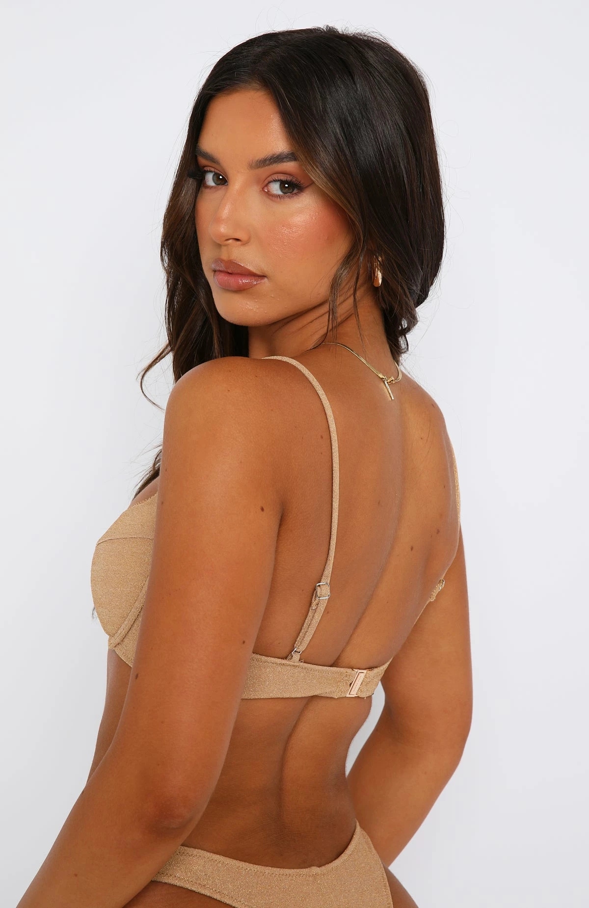 Split Underwire Bikini Top Gold 3 Split Underwire Bikini Top Gold - Image 3