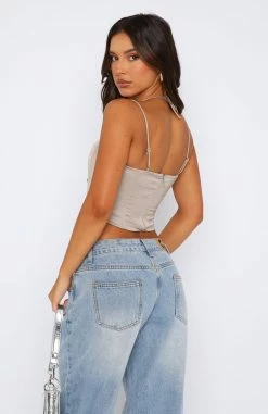 Can't Help But Wait Bustier Taupe -Outlet The Lounge Vibe Store 18.08.2349278