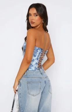 All The Small Things Bustier Lapis Blue -Outlet The Lounge Vibe Store 18.08.2349383