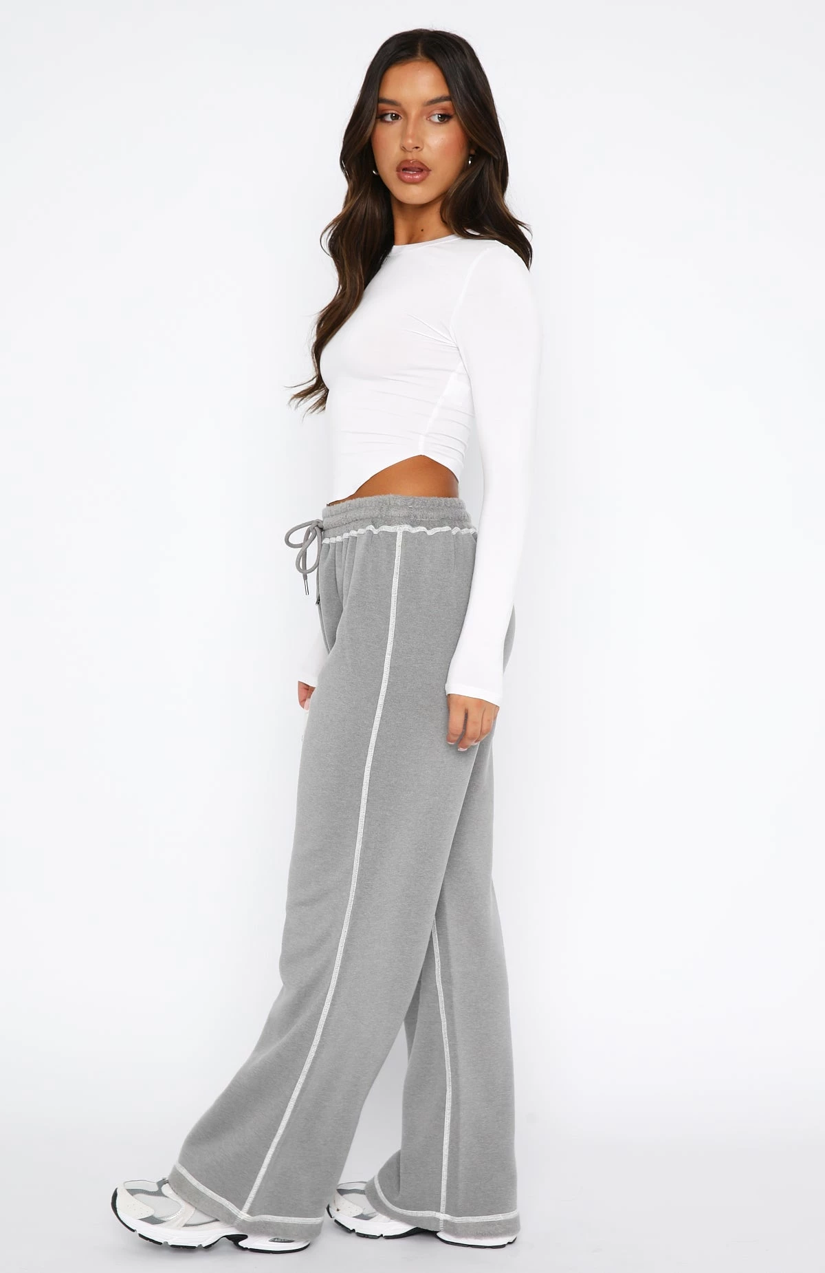 Monday Mood Low Rise Pants Grey 3 Monday Mood Low Rise Pants Grey - Image 3