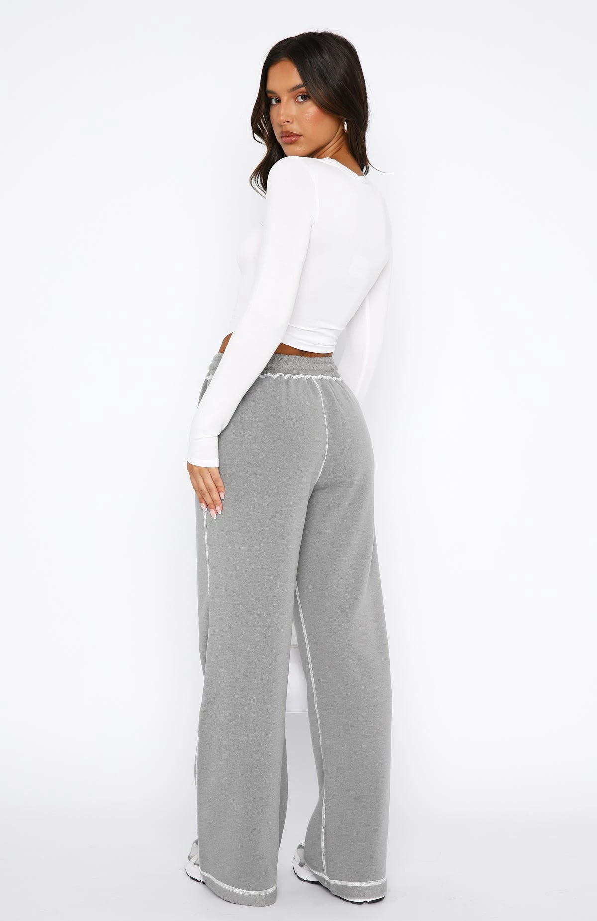 Monday Mood Low Rise Pants Grey 4 Monday Mood Low Rise Pants Grey - Image 4