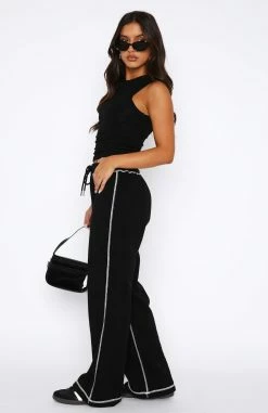 Monday Mood Low Rise Pants Black -Outlet The Lounge Vibe Store 18.08.2349992