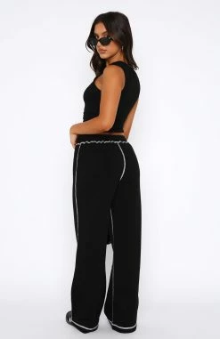 Monday Mood Low Rise Pants Black -Outlet The Lounge Vibe Store 18.08.2349994