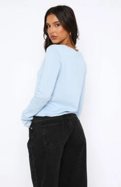 Unique Love Knit Sweater Baby Blue -Outlet The Lounge Vibe Store 18.08.2350378