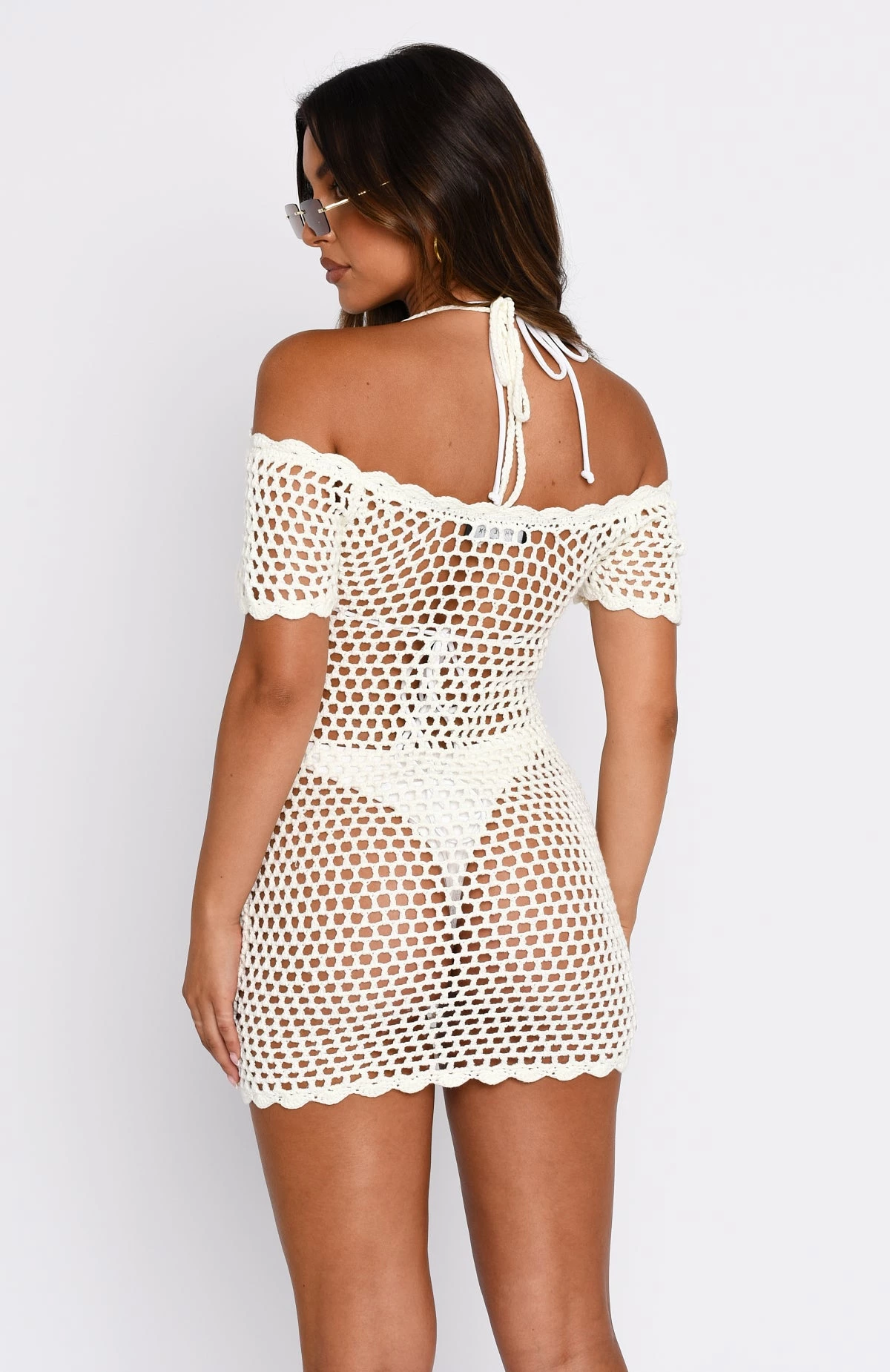 Wanna Be With You Crochet Mini Dress Off White 4 Wanna Be With You Crochet Mini Dress Off White - Image 4