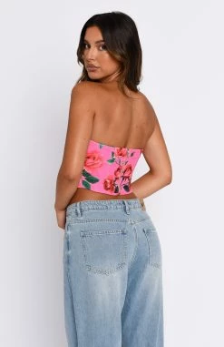 Begin Again Bustier Pink Roses -Outlet The Lounge Vibe Store 19.01.230518