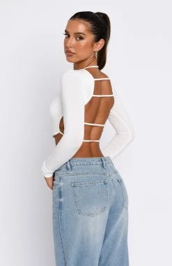Sort It Out Long Sleeve Crop White -Outlet The Lounge Vibe Store 19.01.231084