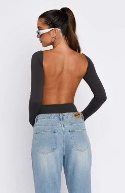 You've Got The Love Long Sleeve Bodysuit Charcoal 9 You've Got The Love Long Sleeve Bodysuit Charcoal -Outlet The Lounge Vibe Store 19.01.231098