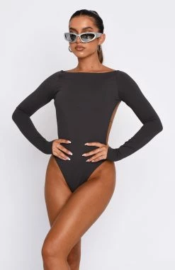 You've Got The Love Long Sleeve Bodysuit Charcoal 10 You've Got The Love Long Sleeve Bodysuit Charcoal -Outlet The Lounge Vibe Store 19.01.231103