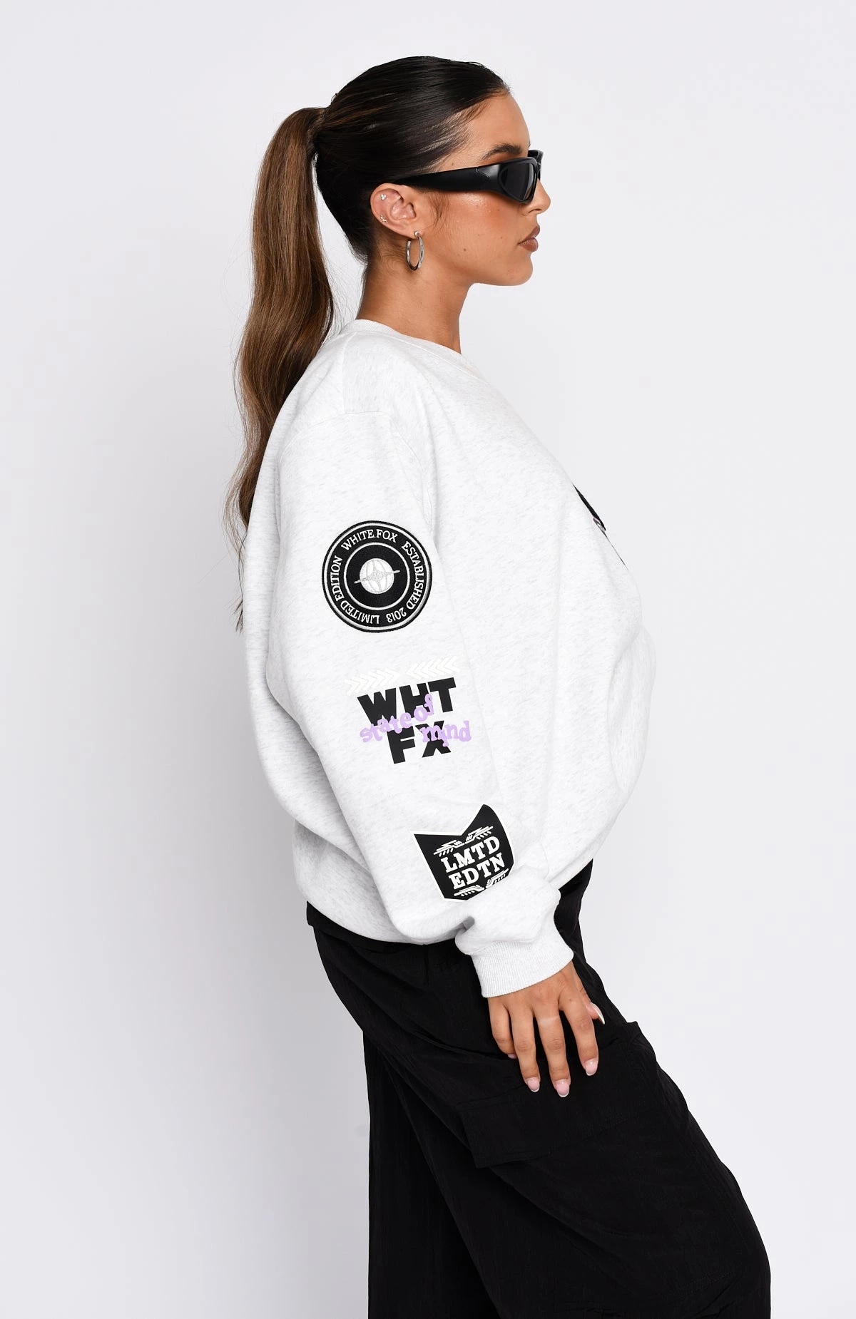 Part Of History Oversized Sweater Grey Marle 3 Part Of History Oversized Sweater Grey Marle - Image 3