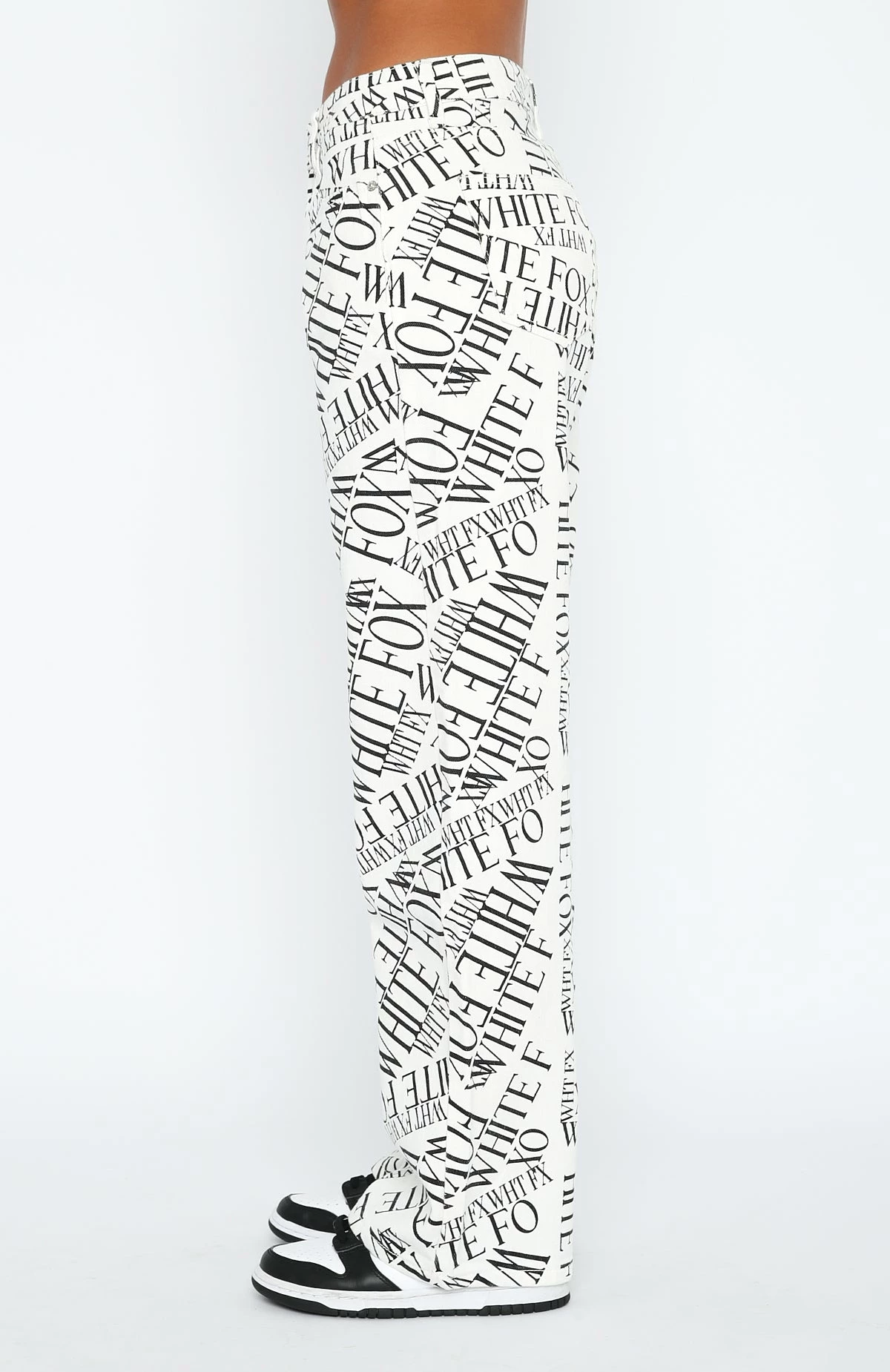 Sort Through It Mid Rise Straight Leg Printed Jeans White 3 Sort Through It Mid Rise Straight Leg Printed Jeans White - Image 3